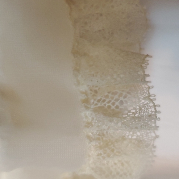 Very vintage lace sheer shirt beautiful embroidery details sz 8 - Picture 3 of 8